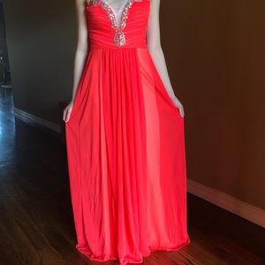 Red-Orange Formal Dress
